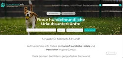 Screenshot Startseite hundehotel.info
