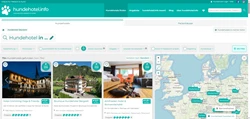 Screenshot Suchseite hundehotel.info