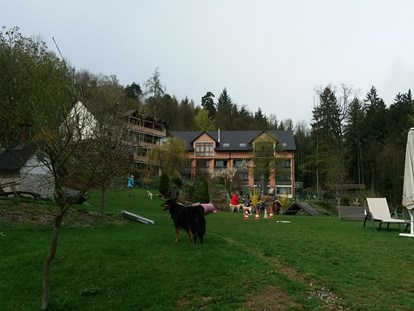 Hundehotel - Wellnessbereich - Aussenansicht - Natur-Hunde-Hotel Bergfried