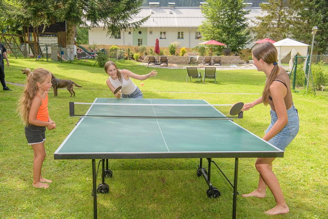 Urlaub-mit-Hund: Lust auf eine Partie Tischtennis ? - GRUBERS Hotel Apartments Gastein