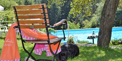 Hundehotel - Kärnten - Garten und Outdoor-Pool - Landidyll-Hotel Nudelbacher