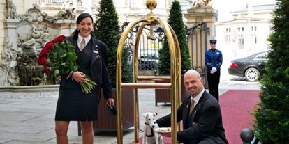 Hundehotel - Preisniveau: exklusiv - Sachsen - Hoteleingang - Hotel Taschenbergpalais Kempinski Dresden