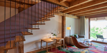 Hundehotel - Umgebungsschwerpunkt: Berg - Murau (Murau) - Wohnzimmer der Maisonette Suite - Hotel G´Schlössl Murtal