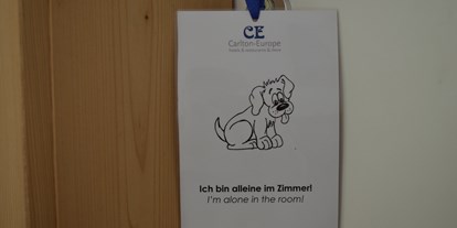 Hundehotel - Trink-/Fressnapf: im Zimmer - Bern - Carlton-Europe Vintage Erwachsenenhotel