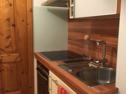 Hundehotel - Lavanttal - Moderne und gut ausgestattete Pantryküche in der kleinen Wohnung - Naturforsthaus 