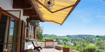Hundehotel - Reinigung - Glonntal - Terrasse mit Ausblick - Ferienhaus "Traudl"