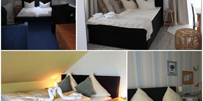 Hundehotel - Verpflegung: Vollpension - Ostfriesland - Ausschnitt Hotelzimmer Betten - NordseeResort Hotel&Suite Arche Noah