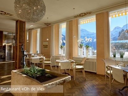 Hundehotel - Pools: Außenpool beheizt - Berner Oberland - Restaurant "Oh de Vie" - Lenkerhof gourmet spa resort - Realais & Châteaux